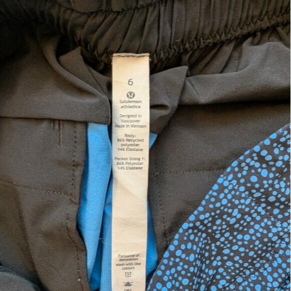 Lululemon Spring Break Away Short II Bubbles Pipe Dream Blue Black - Picture 6 of 7